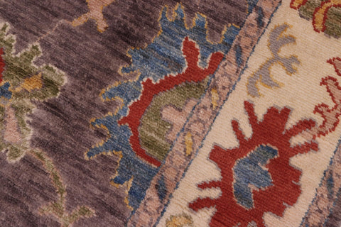 handmade Traditional Oushak Gray Beige Hand Knotted RECTANGLE 100% WOOL area rug 8' x 10'