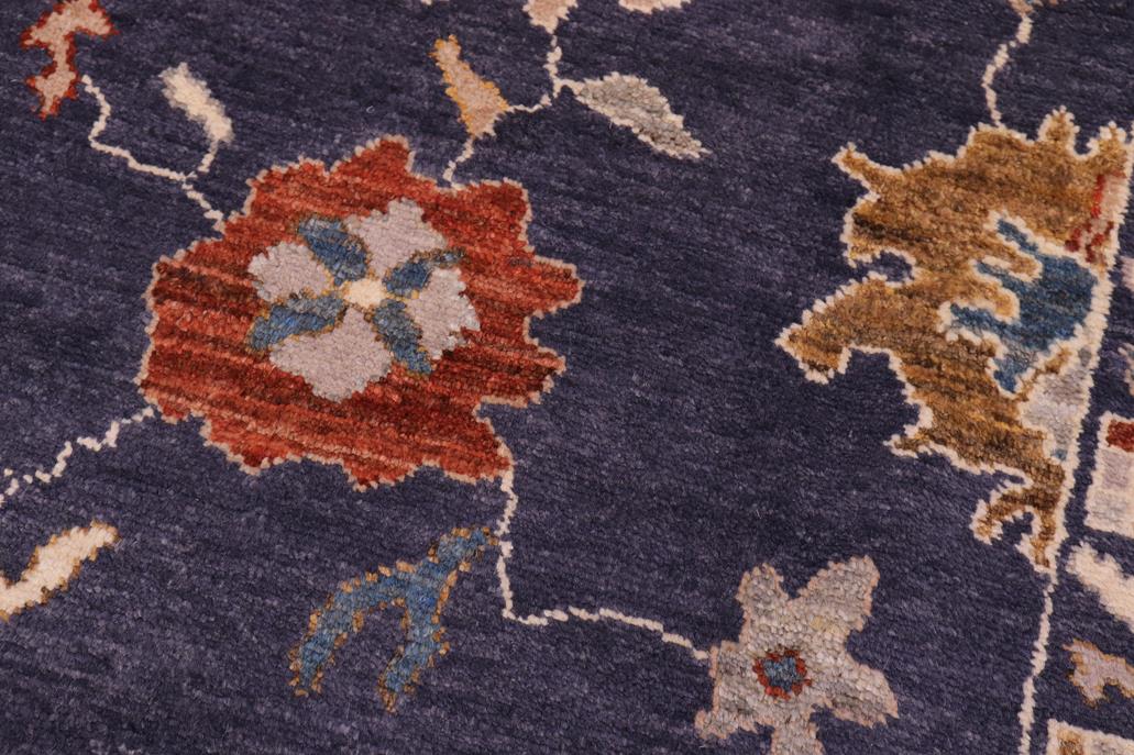 handmade Traditional Oushak Blue Beige Hand Knotted RECTANGLE 100% WOOL area rug 9 x 12