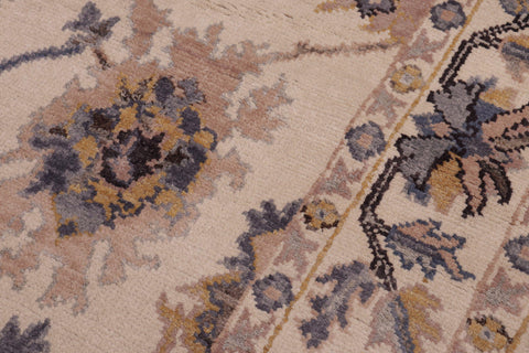 handmade Traditional Oushak Beige Blue Hand Knotted RECTANGLE 100% WOOL area rug 6' x 8'