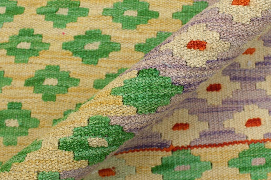 Flat Weave Kilim Antique Navaho Vintage handmade Modern Kilim Blue Rust Hand-Woven Rectangle 100% Wool Area Rug 8x11 