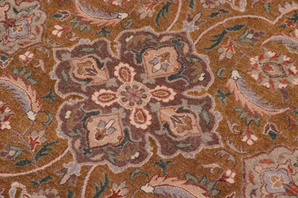 handmade Transitional Design Gold Rust Hand Knotted RECTANGLE 100% WOOL area rug 10' x 14'