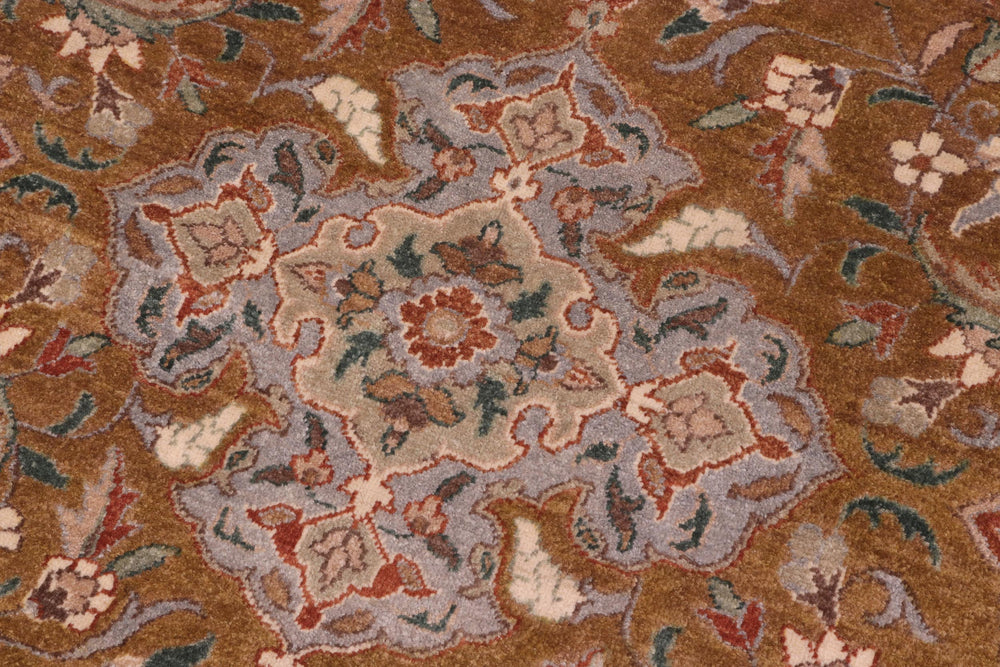 handmade Transitional Design Gold Rust Hand Knotted RECTANGLE 100% WOOL area rug 10' x 14'