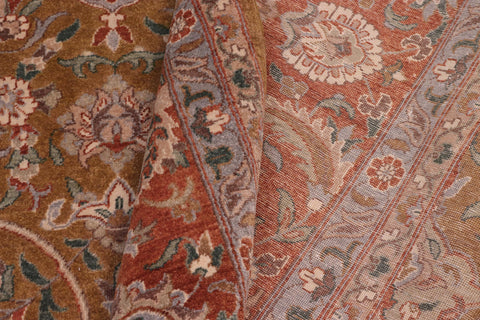 handmade Transitional Design Gold Rust Hand Knotted RECTANGLE 100% WOOL area rug 10' x 14'