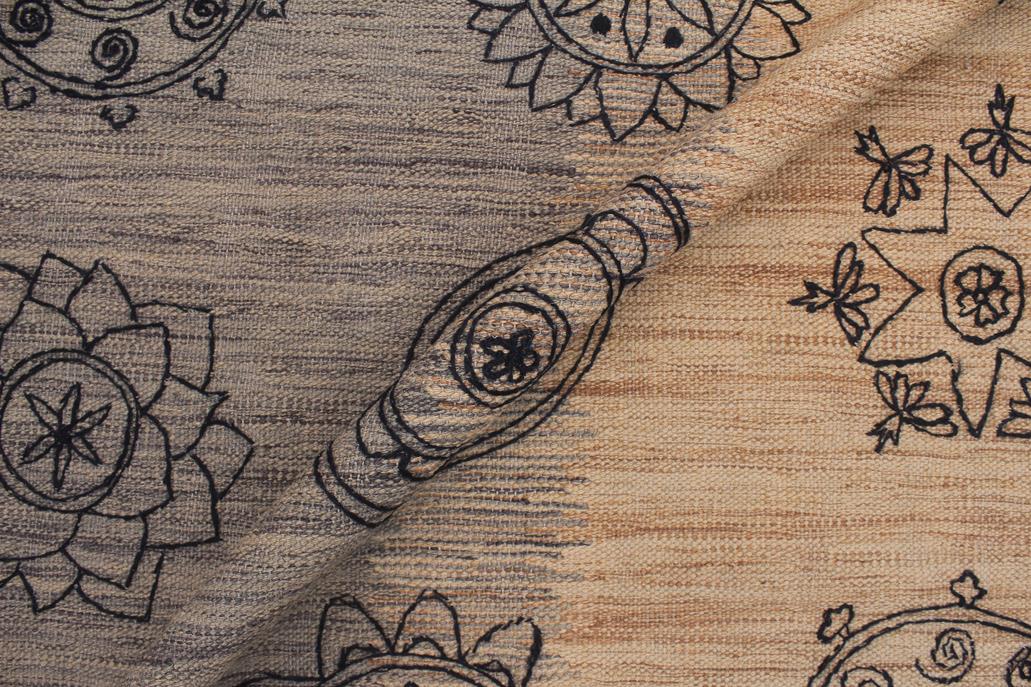 Flat Weave Kilim Antique Navaho Vintage handmade Modern Kilim Beige Black Hand-Woven Rectangle 100% Wool Area Rug 6x8 