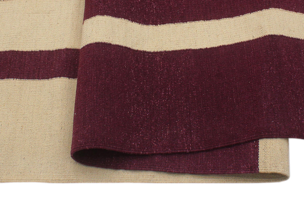 handmade Modern Kilim Beige Purple Hand-Woven RECTANGLE 100% WOOL area rug 6' x 10'