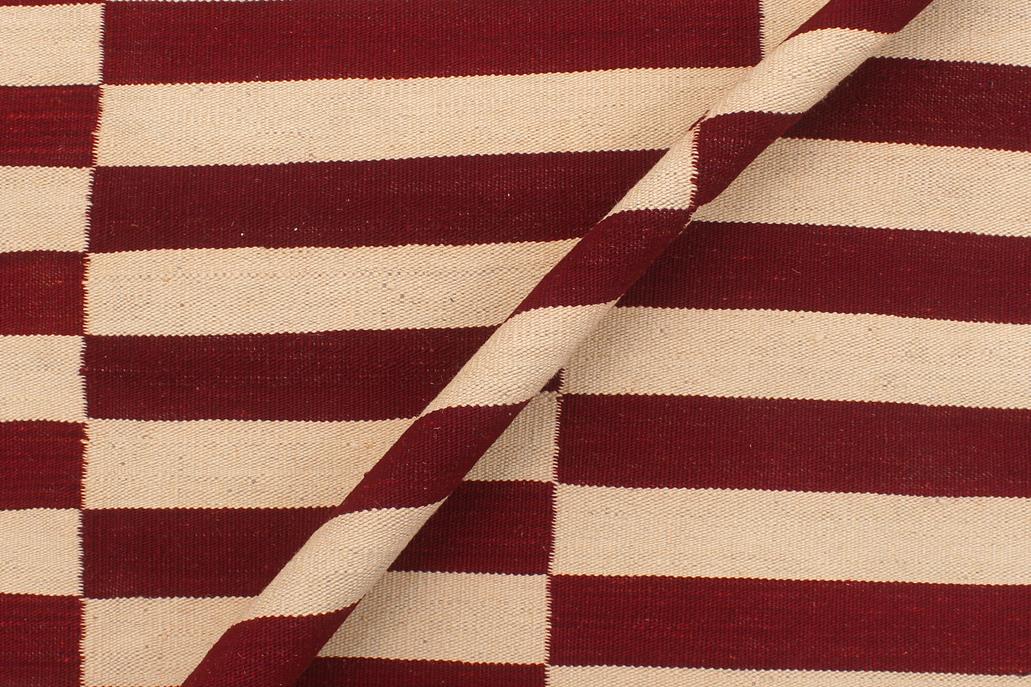 Flat Weave Kilim Antique Navaho Vintage handmade Modern Kilim Beige Red Hand-Woven Rectangle 100% Wool Area Rug 7x10 