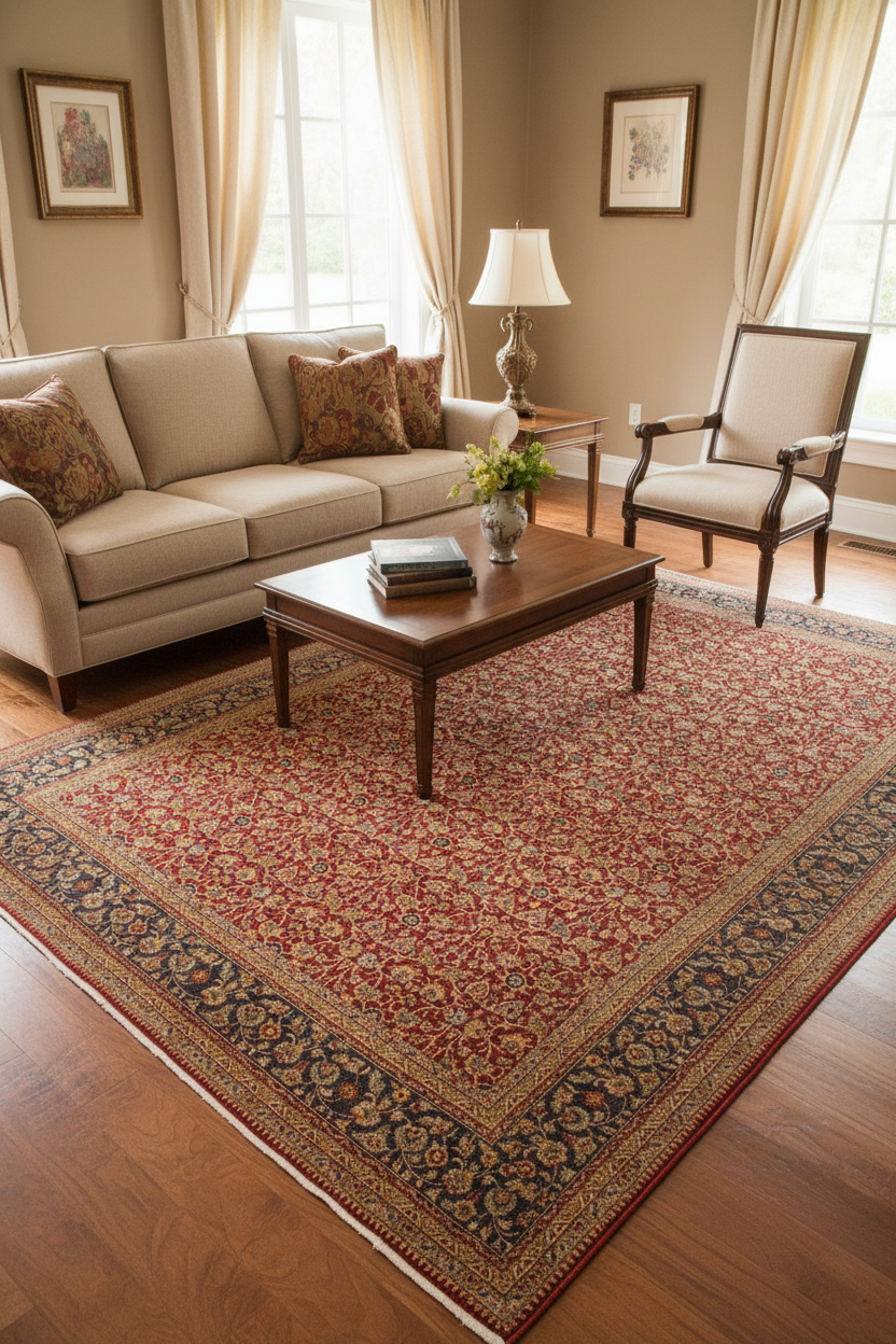 handmade Transitional  Red Blue Hand Knotted RECTANGLE 100% WOOL area rug 10' x 14'