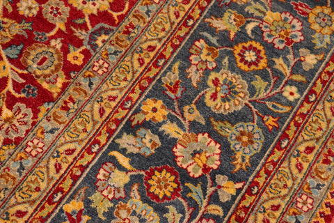 handmade Transitional  Red Blue Hand Knotted RECTANGLE 100% WOOL area rug 10' x 14'