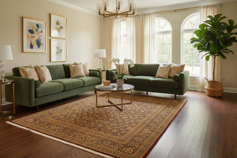handmade Transitional New Asif Aubergine Beige Hand Knotted RECTANGLE 100% WOOL area rug 10x14