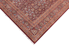 handmade Transitional New Asif Aubergine Beige Hand Knotted RECTANGLE 100% WOOL area rug 10x14