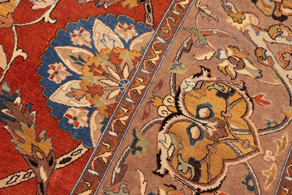handmade Traditional Design Rust Lt. Brown Hand Knotted RECTANGLE 100% WOOL area rug 10' x 14'