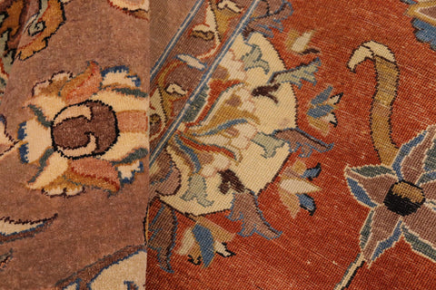 handmade Traditional Design Rust Lt. Brown Hand Knotted RECTANGLE 100% WOOL area rug 10' x 14'