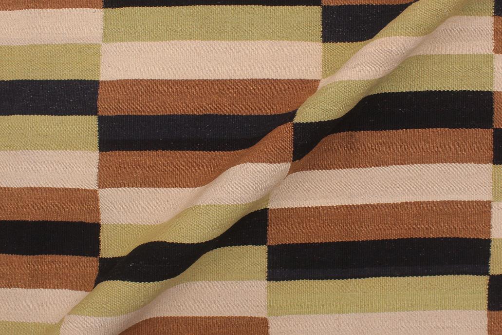 Flat Weave Kilim Antique Navaho Vintage handmade Modern Kilim Beige Brown Hand-Woven Rectangle 100% Wool Area Rug 8x11 