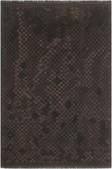 Flat Weave Kilim Antique Navaho Vintage handmade Geometric Kilim Black Brown Hand-Woven Rectangle 100% Wool Area Rug 6x8 