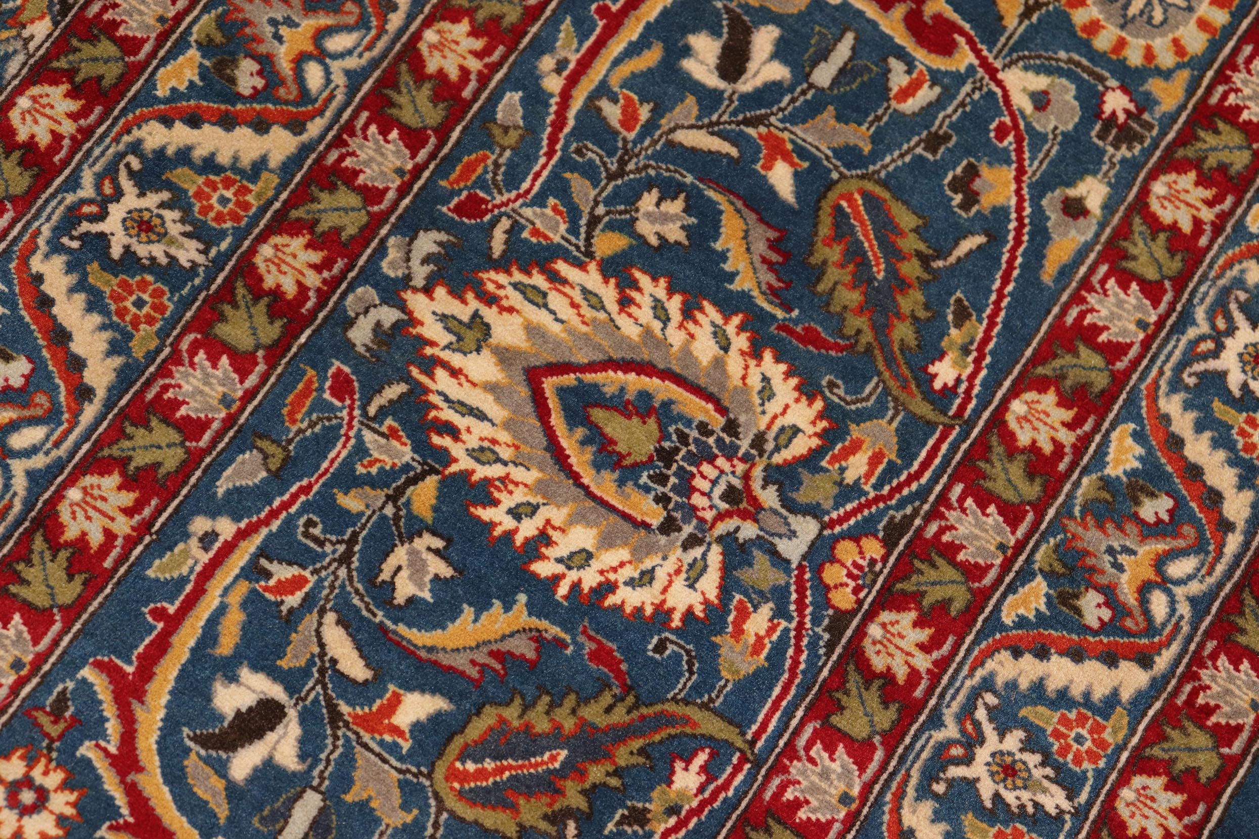 handmade Transitional New Asif Blue Red Hand Knotted RECTANGLE 100% WOOL area rug 10x14