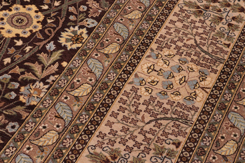 handmade Traditional Veg Dye Brown Tan Hand Knotted RECTANGLE 100% WOOL area rug 10' x 14'