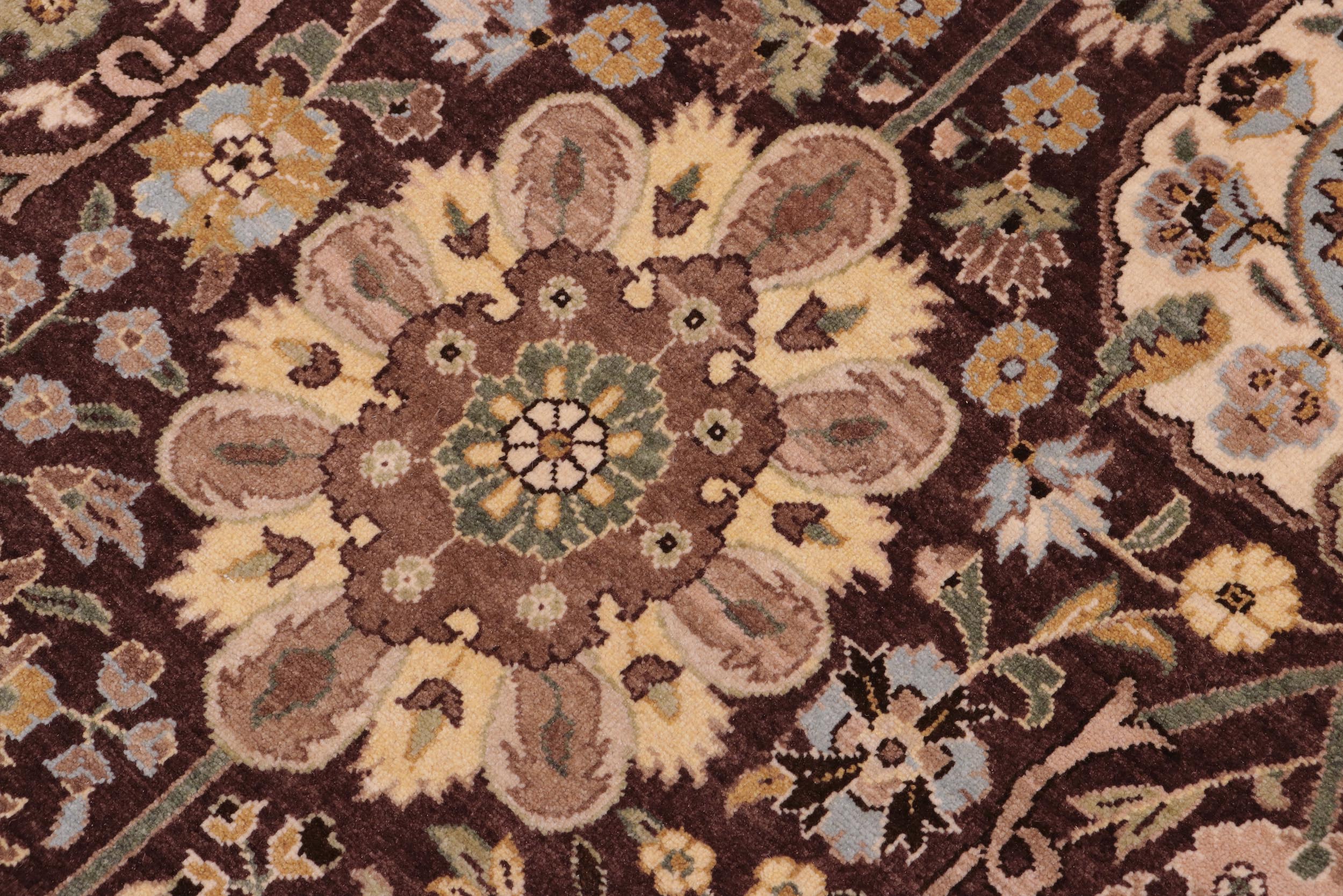 handmade Traditional Veg Dye Brown Tan Hand Knotted RECTANGLE 100% WOOL area rug 10' x 14'