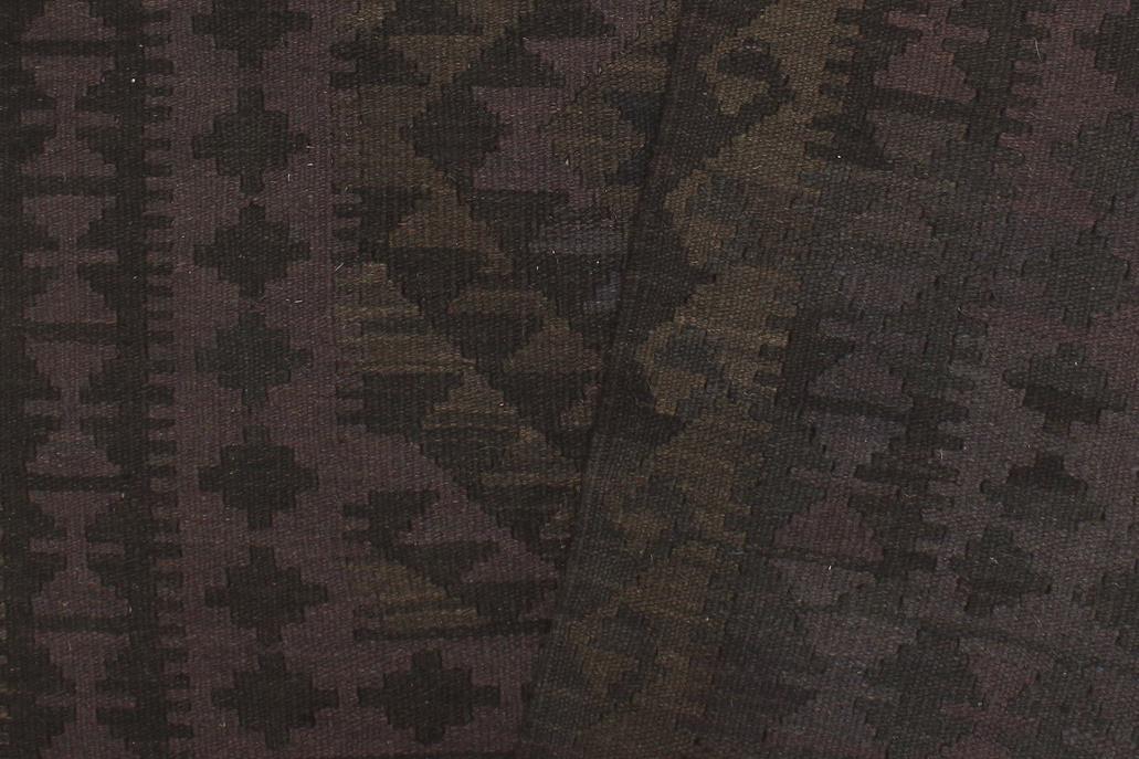 Flat Weave Kilim Antique Navaho Vintage handmade Geometric Kilim Black Blue Hand-Woven Rectangle 100% Wool Area Rug 5x6 