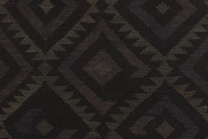 handmade Modern Kilim Black Blue Hand-Woven RECTANGLE 100% WOOL area rug 5x6