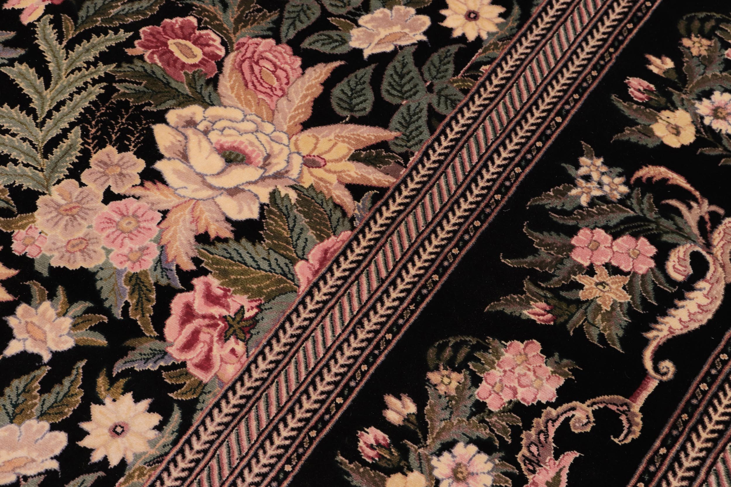 handmade Transitional David Black Red Hand Knotted RECTANGLE 100% WOOL area rug 10x14