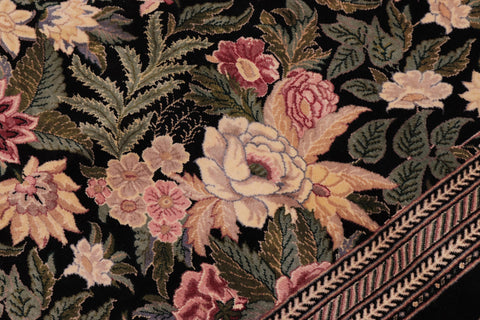 handmade Transitional David Black Red Hand Knotted RECTANGLE 100% WOOL area rug 10x14