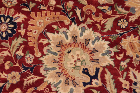 handmade Traditional Lahore Red Beige Hand Knotted RECTANGLE 100% WOOL area rug 10x15