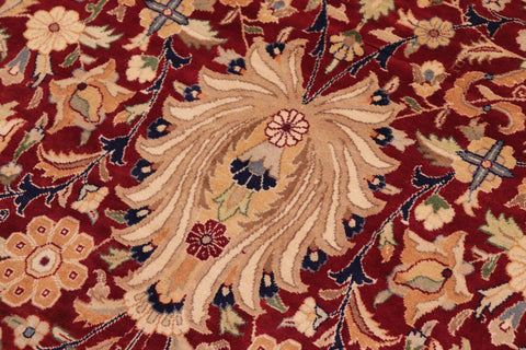 handmade Traditional Lahore Red Beige Hand Knotted RECTANGLE 100% WOOL area rug 10x15