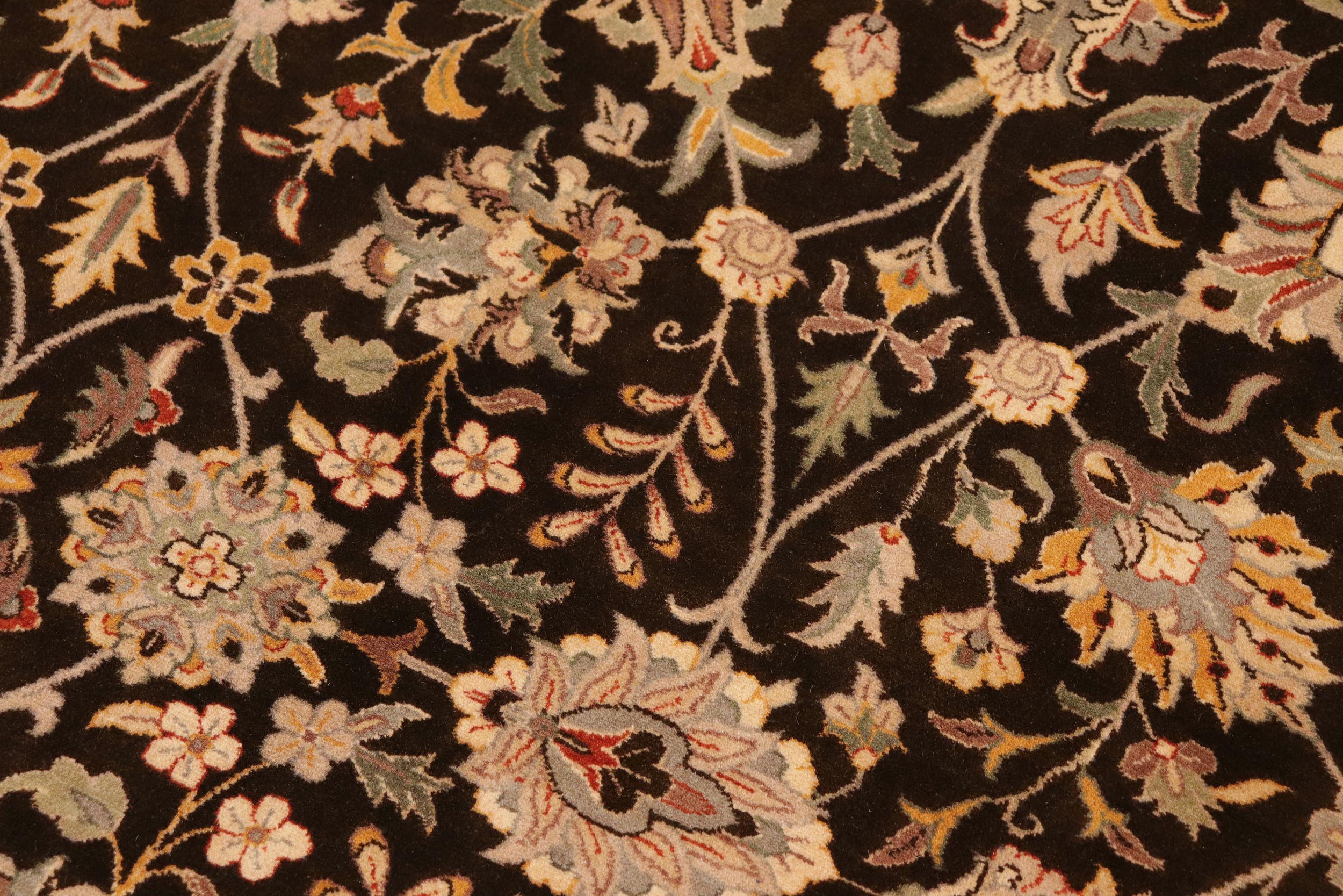 handmade Transitional Tabriz Charcoal Taupe Hand Knotted RECTANGLE 100% WOOL area rug 10x14