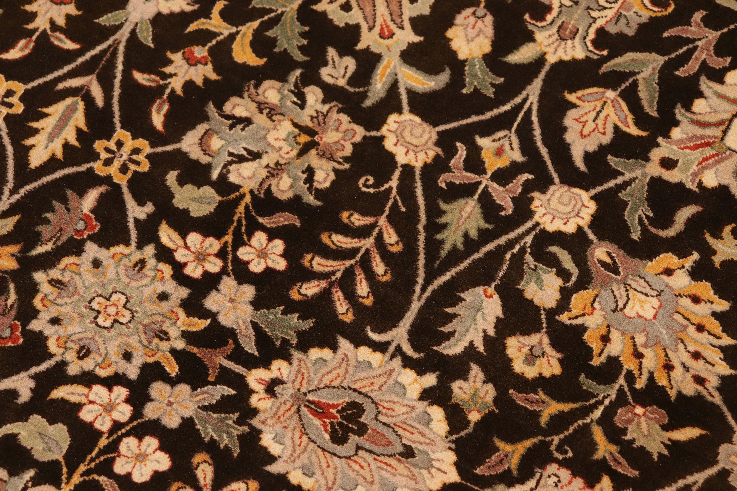 handmade Transitional Tabriz Charcoal Taupe Hand Knotted RECTANGLE 100% WOOL area rug 10x14