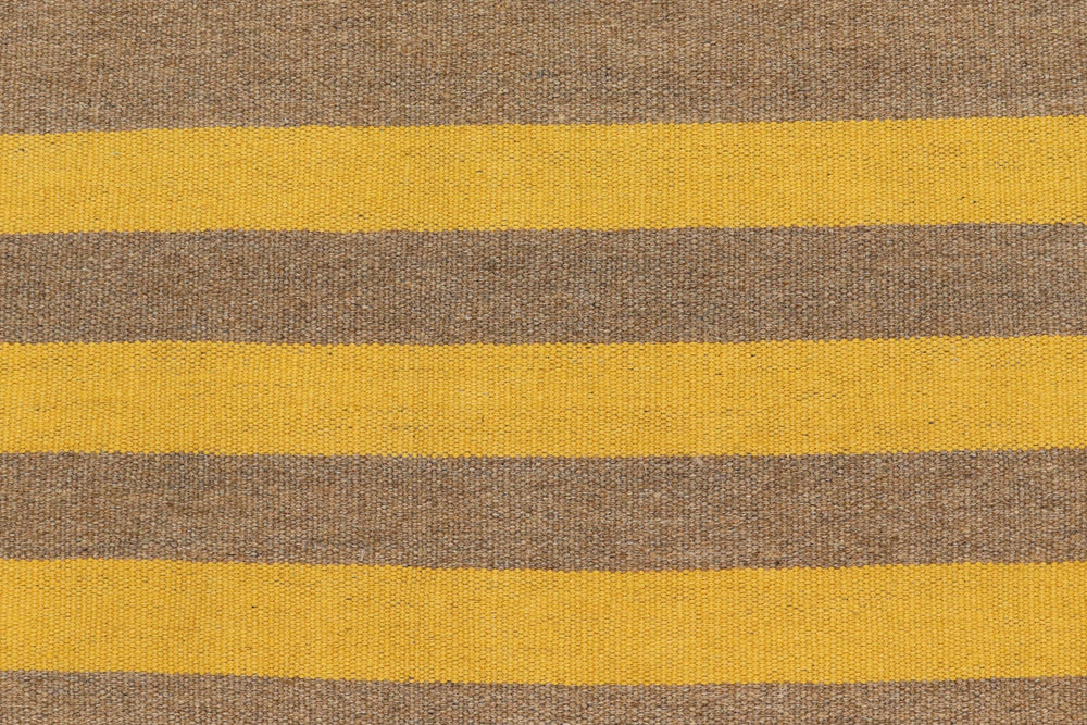 handmade Modern Kilim Yellow Gray Hand-Woven RECTANGLE 100% WOOL area rug 6' x 8'