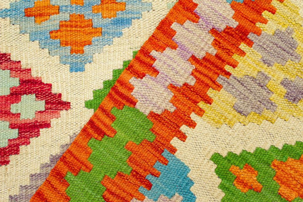 Flat Weave Kilim Antique Navaho Vintage handmade Geometric Kilim Beige Rust Hand-Woven Rectangle 100% Wool Area Rug 5x7 