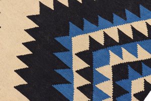 handmade Modern Kilim Beige Blue Hand-Woven RECTANGLE 100% WOOL area rug 6x9