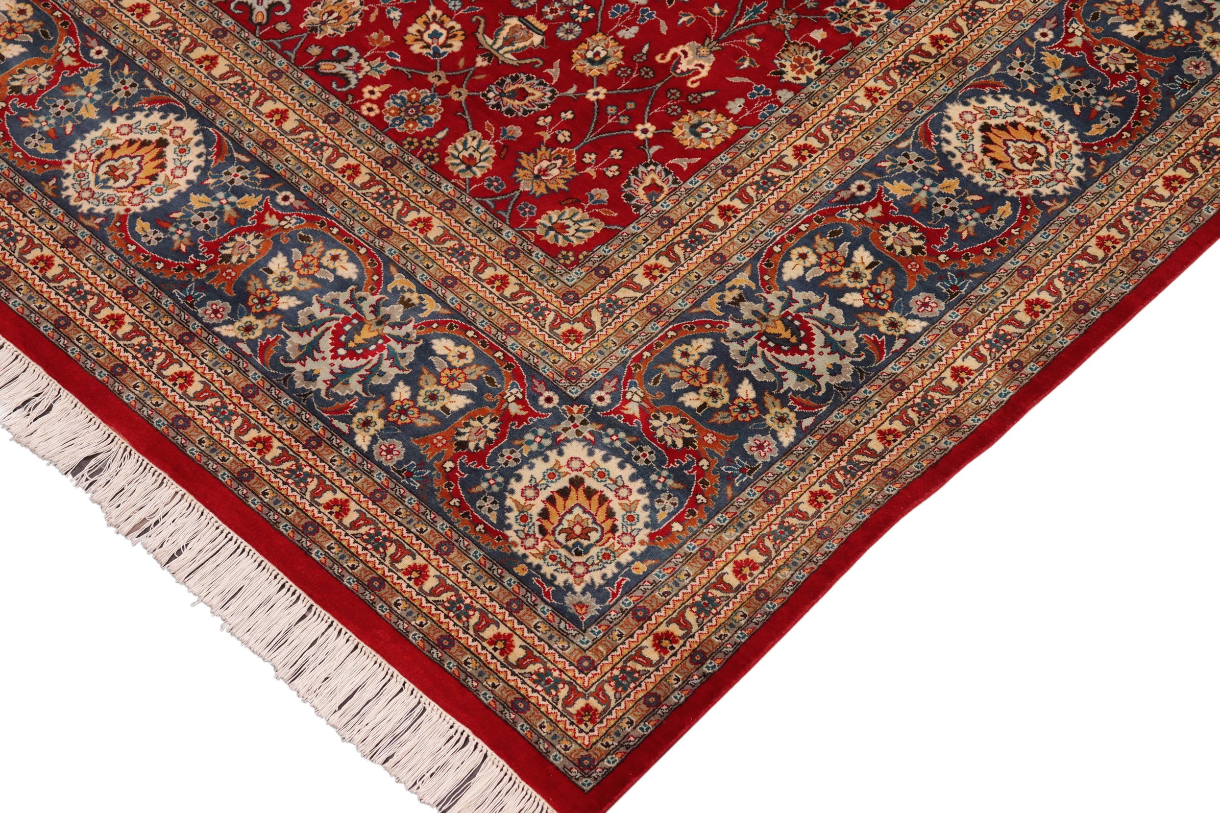 handmade Transitional Regular Red Blue Hand Knotted RECTANGLE 100% WOOL area rug 10x14