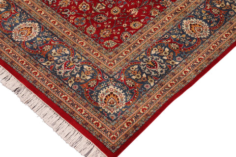 handmade Transitional Regular Red Blue Hand Knotted RECTANGLE 100% WOOL area rug 10x14