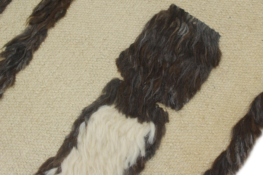 handmade Geometric Moroccan Hi Beige Brown Hand Knotted RECTANGLE 100% WOOL area rug 4' x 6'