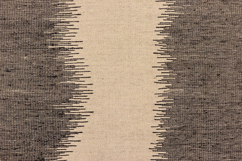 handmade Modern Kilim Beige Black Hand-Woven RECTANGLE 100% WOOL area rug 8' x 10'