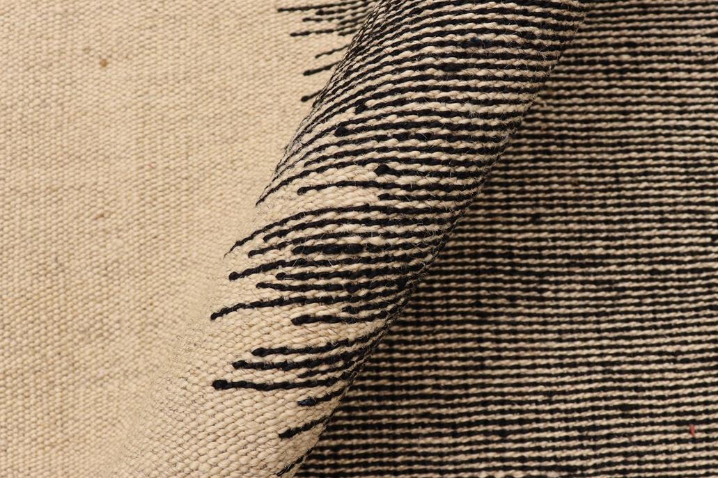 Flat Weave Kilim Antique Navaho Vintage handmade Modern Kilim Beige Black Hand-Woven Rectangle 100% Wool Area Rug 8x10 