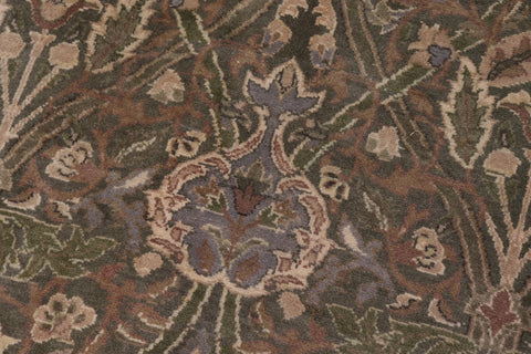 handmade Transitional Mujahid Green Gold Hand Knotted RECTANGLE 100% WOOL area rug 10x14