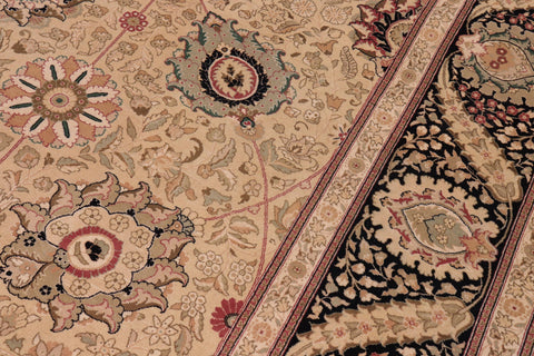 handmade Traditional New Mubashe Gold Black Hand Knotted RECTANGLE 100% WOOL area rug 10x14