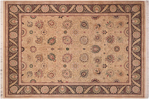 handmade Traditional New Mubashe Gold Black Hand Knotted RECTANGLE 100% WOOL area rug 10x14