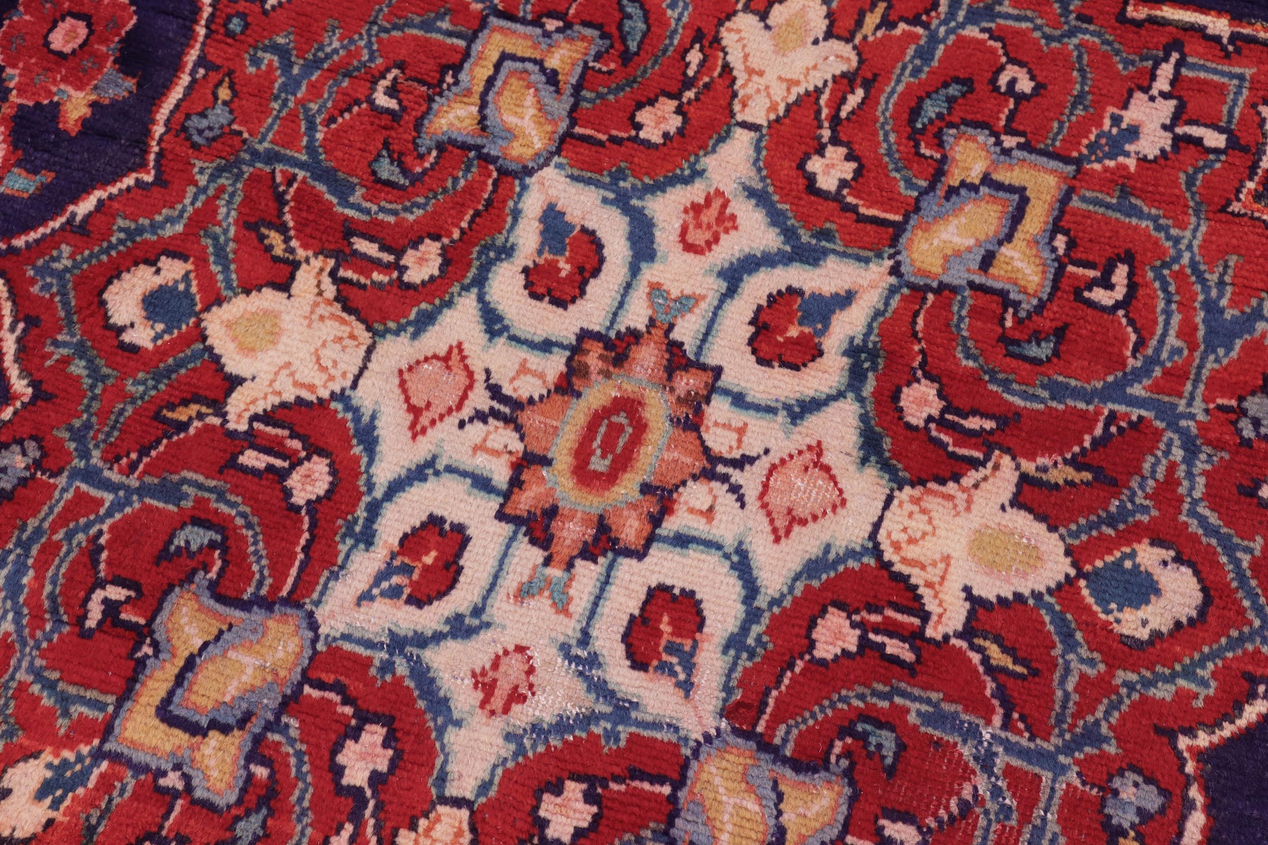 handmade Traditional Kashan Blue Rust Hand Knotted RECTANGLE 100% WOOL area rug 6 x 12