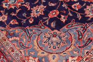 handmade Traditional Kashan Blue Rust Hand Knotted RECTANGLE 100% WOOL area rug 6 x 12