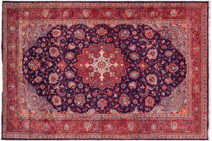 handmade Traditional Kashan Blue Rust Hand Knotted RECTANGLE 100% WOOL area rug 6 x 12