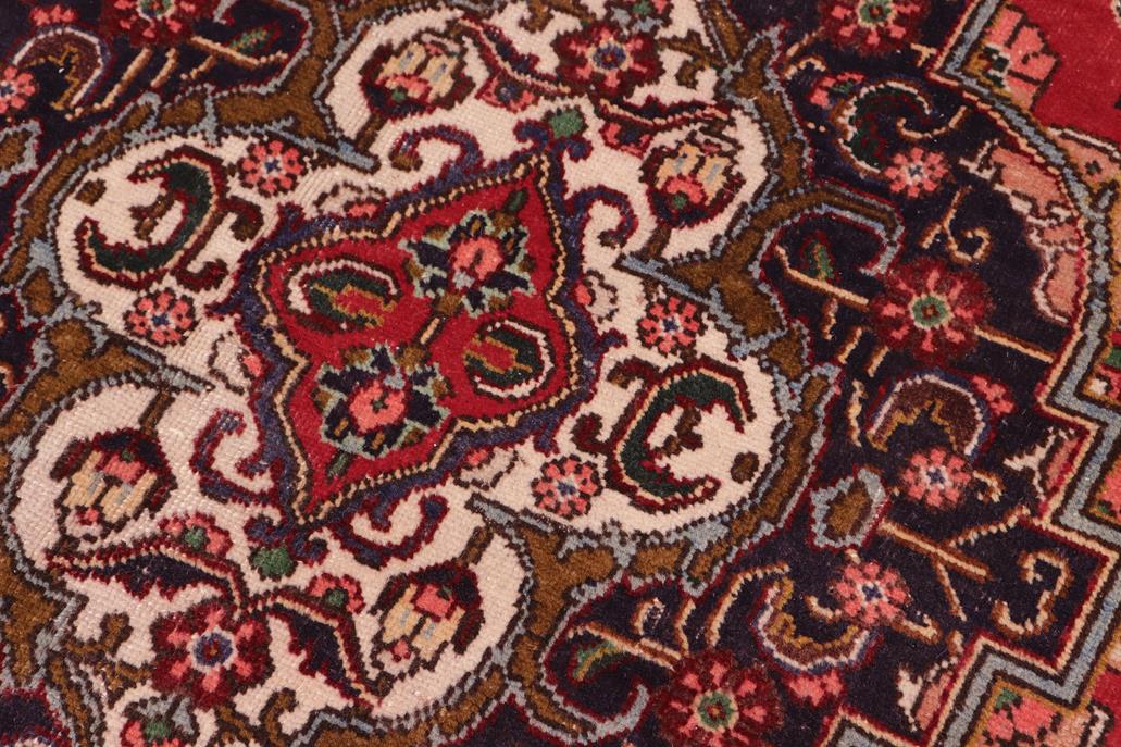 Traditional handmade Persian vintage distressed Red Blue Hand Knotted RECTANGLE 100% WOOL area rug 7 x 11