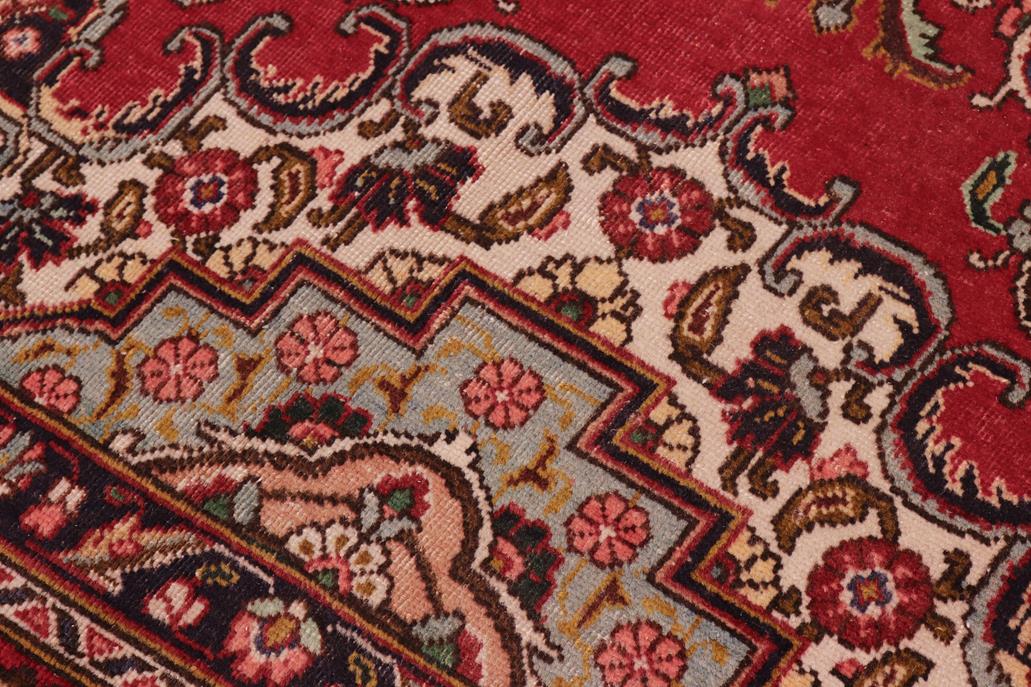 Traditional handmade Persian vintage distressed Red Blue Hand Knotted RECTANGLE 100% WOOL area rug 7 x 11