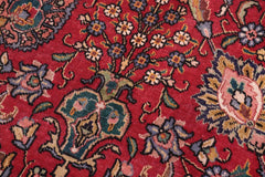 Traditional handmade Persian vintage distressed Red Beige Hand Knotted RECTANGLE 100% WOOL area rug 10 x 13