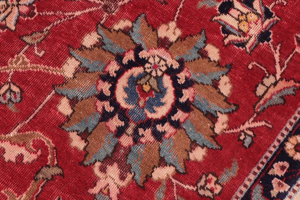 Traditional handmade Persian vintage distressed Red Beige Hand Knotted RECTANGLE 100% WOOL area rug 10 x 13