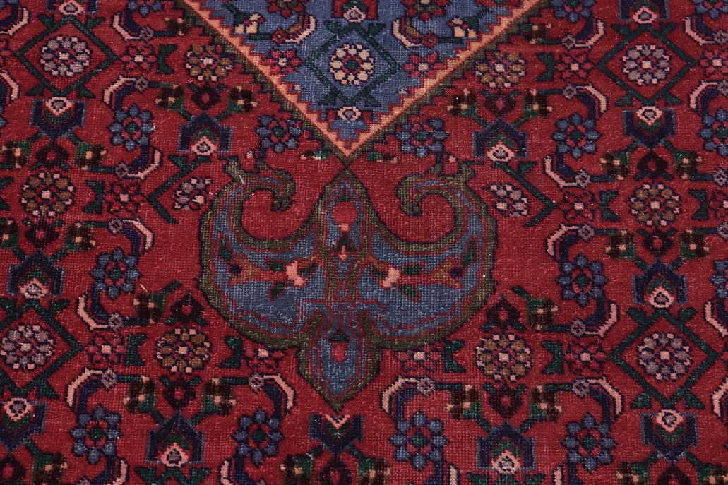 Traditional handmade Persian vintage distressed Red Blue Hand Knotted RECTANGLE 100% WOOL area rug 10 x 13
