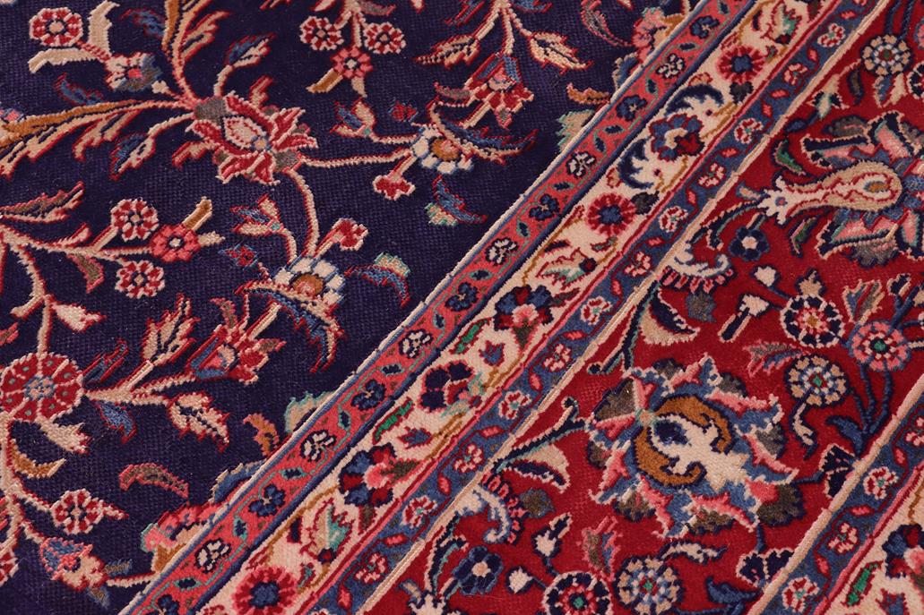 Traditional handmade Persian vintage distressed Blue Red Hand Knotted RECTANGLE 100% WOOL area rug 10 x 13