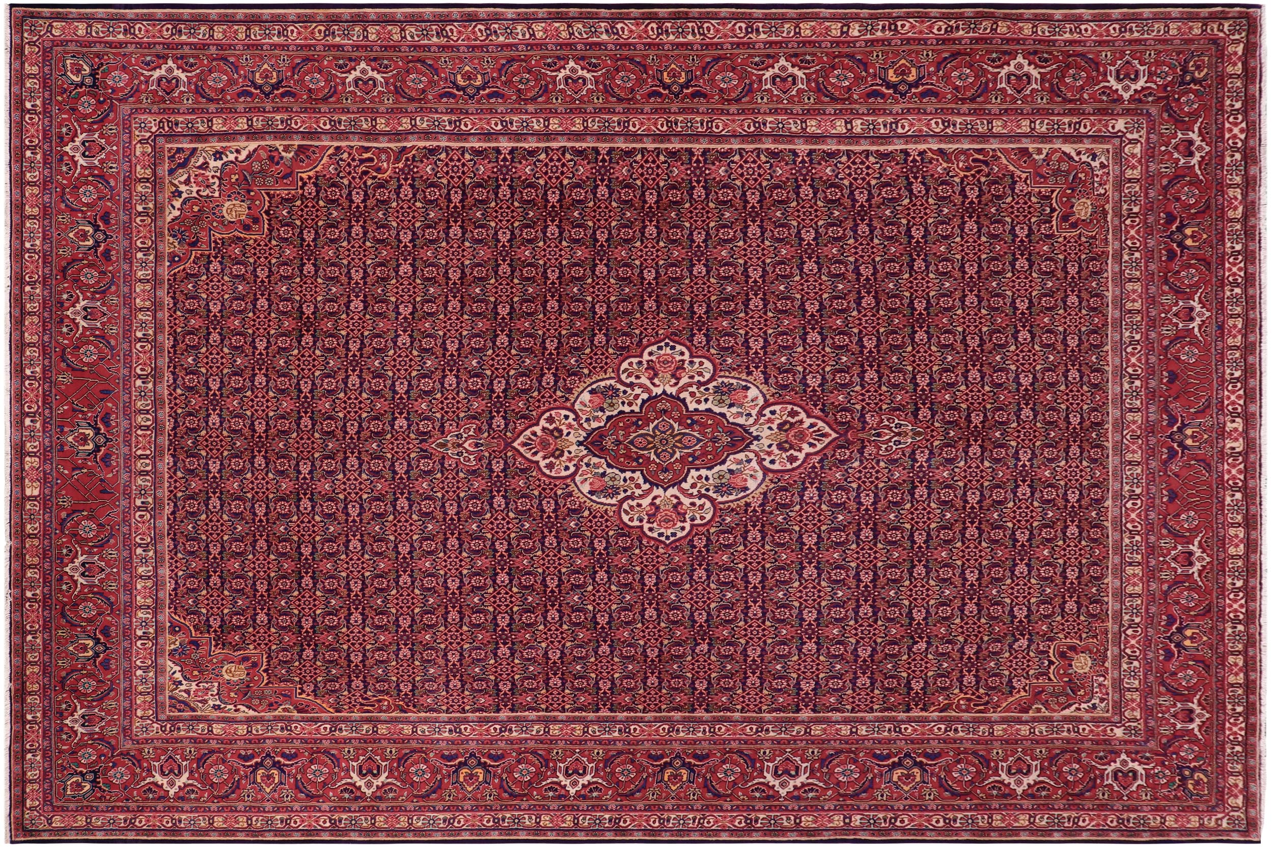 handmade Traditional Tabriz Blue Red Hand Knotted RECTANGLE 100% WOOL area rug 10 x 13